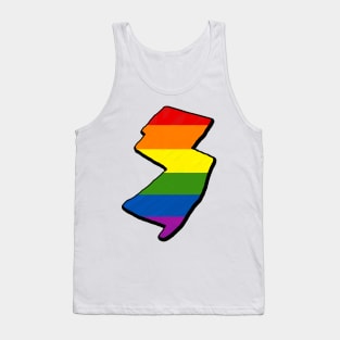 Rainbow New Jersey Outline Tank Top